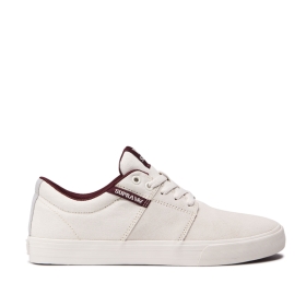 Supra Mens STACKS II VULC Off White/off White Low Top Shoes | CA-13909